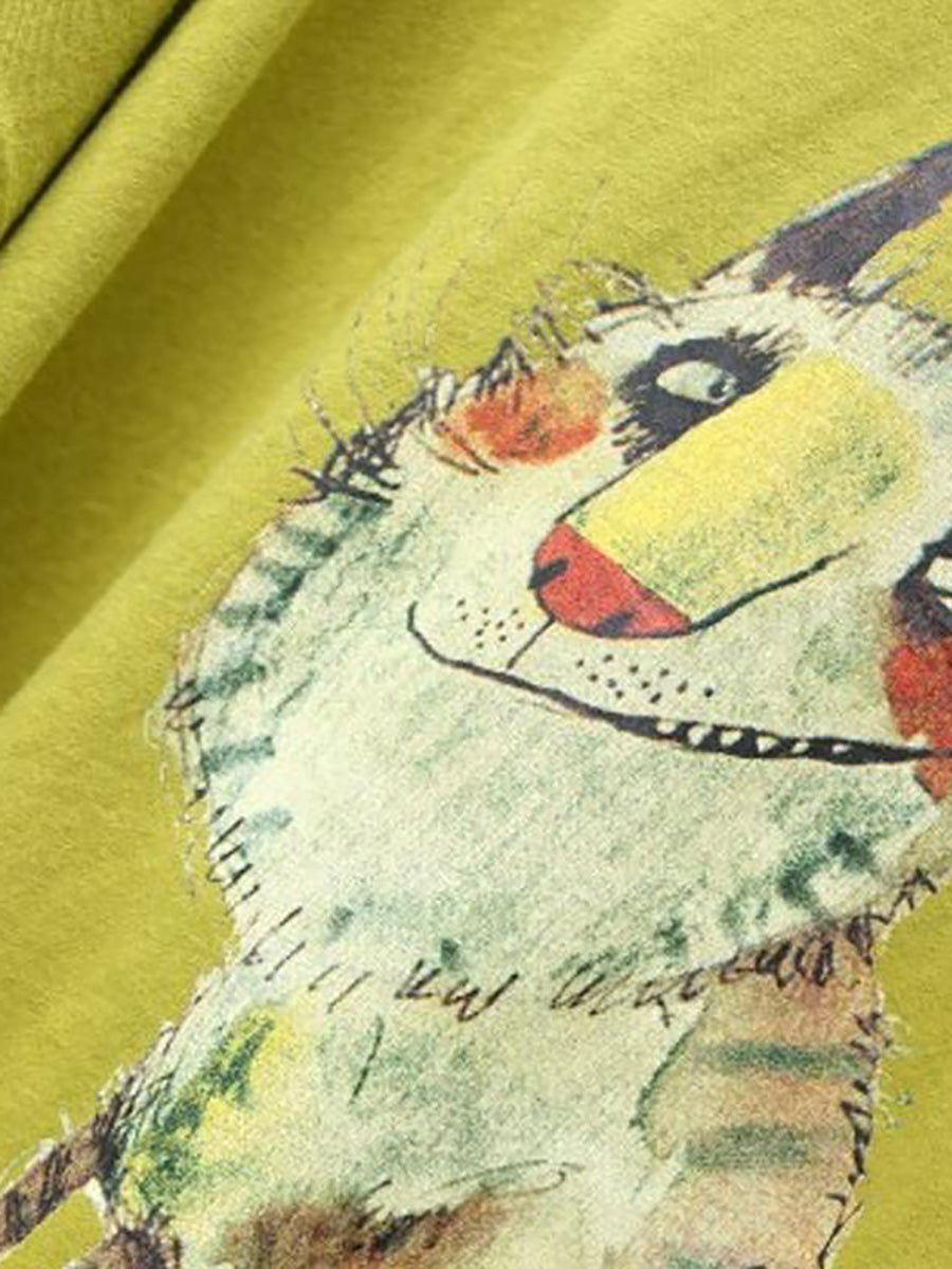 Grande taille - T-shirt décontracté ample à imprimé animal pour femme