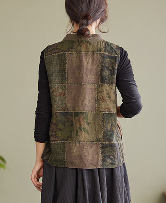 Plus Größe Ärmellose Frühling Frauen Vintage String Lose Weste