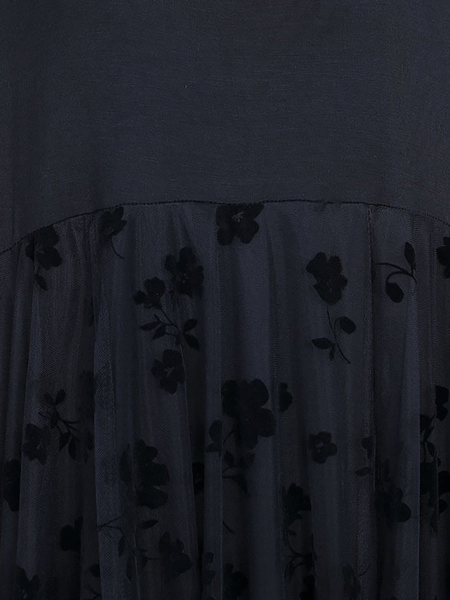 Übergröße - Maxi-Latzkleid mit Spitze und Retro-Nähten für Damen