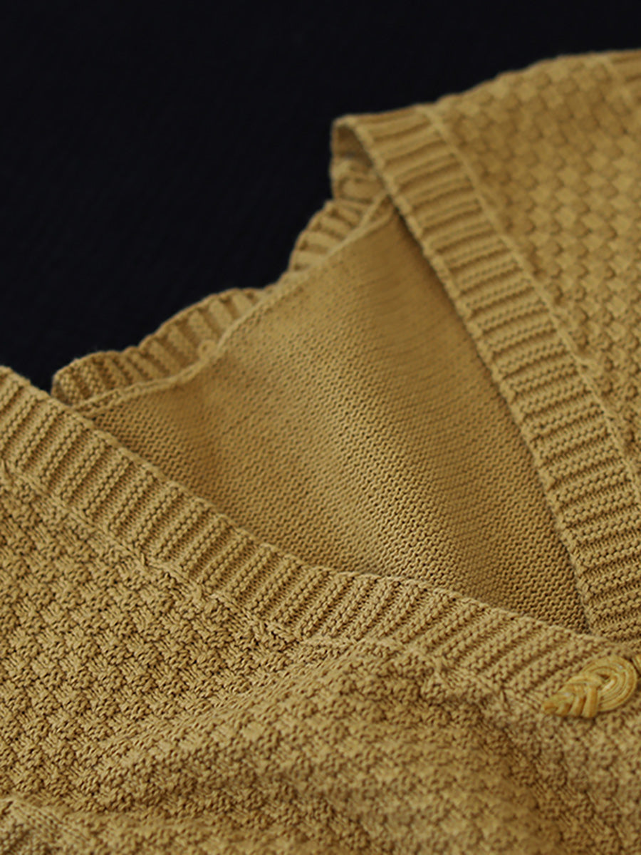 Übergröße Damen Strickweste mit Knopfleiste, Pullover