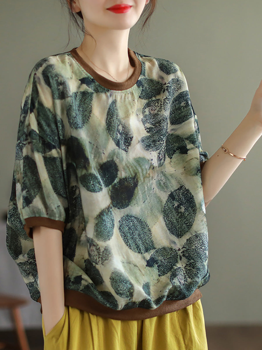 Lässiges T-Shirt mit kurzen Ärmeln für Damen in Übergröße