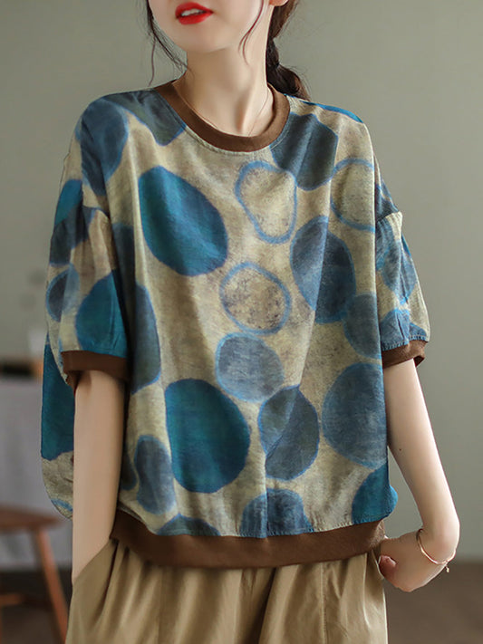 Lässiges T-Shirt mit kurzen Ärmeln für Damen in Übergröße