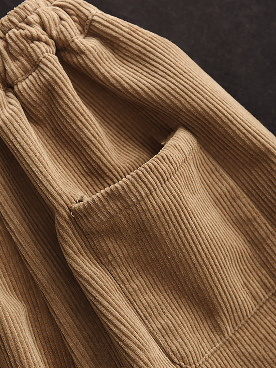 Lässige, einfarbige, lockere Hose mit Fleecefutter für Damen in Übergröße
