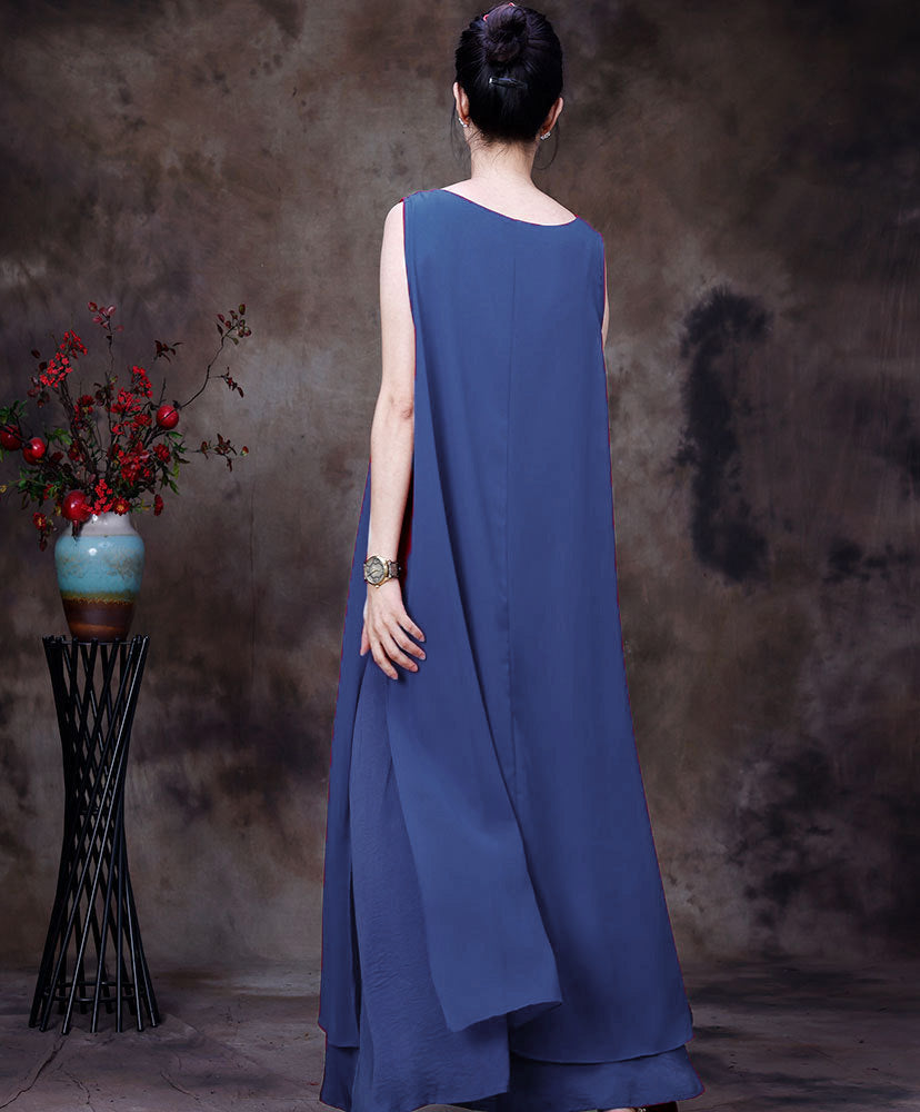 Übergröße Damen Sommer Unregelmäßiger Saum Solide Lockeres Westenkleid