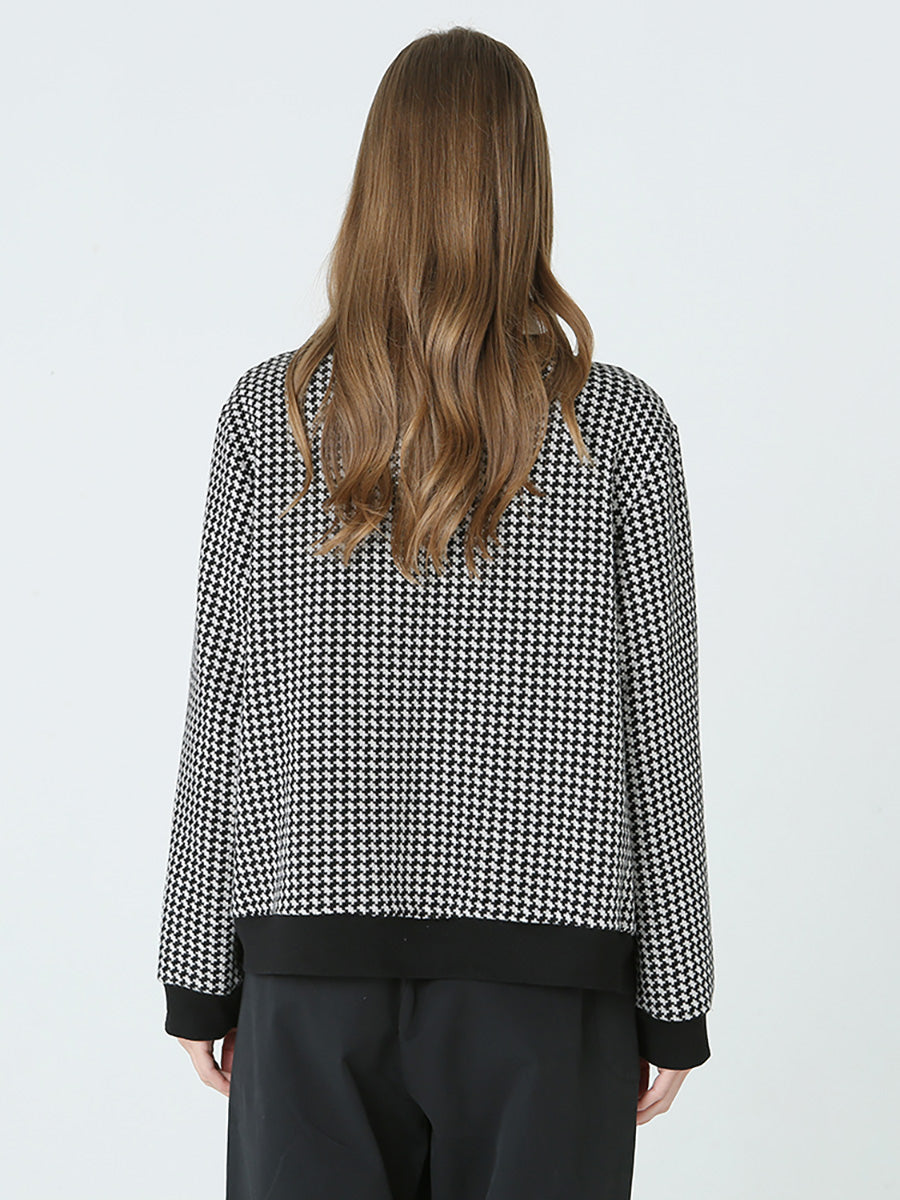 Übergröße Damen Frühling Langarm Karierter Knopfmantel M-2XL