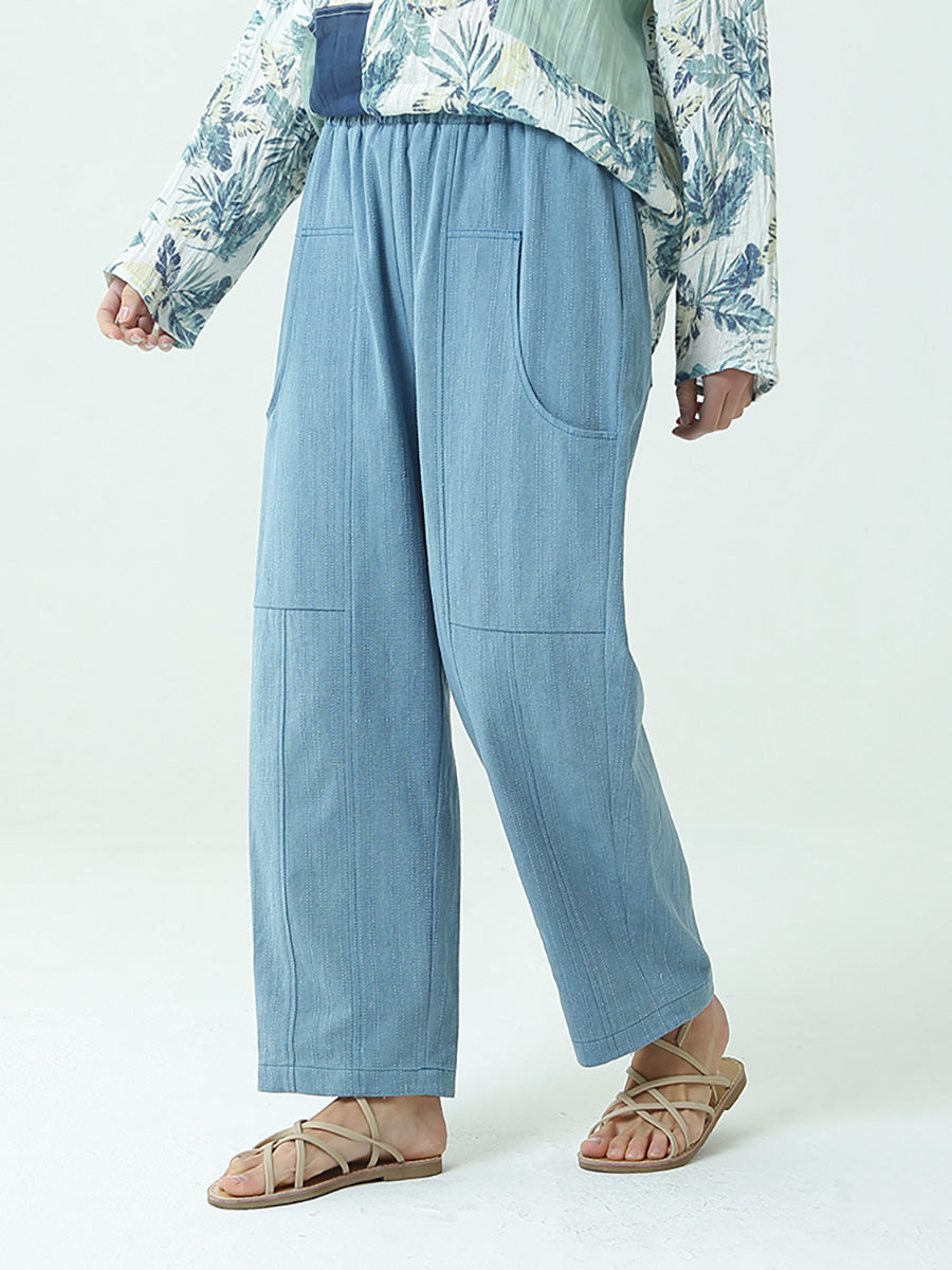Plus Size elastische Taille Damen Casual Frühling lose Hose