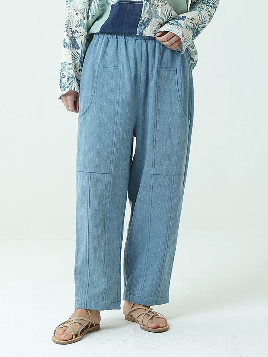 Plus Size elastische Taille Damen Casual Frühling lose Hose