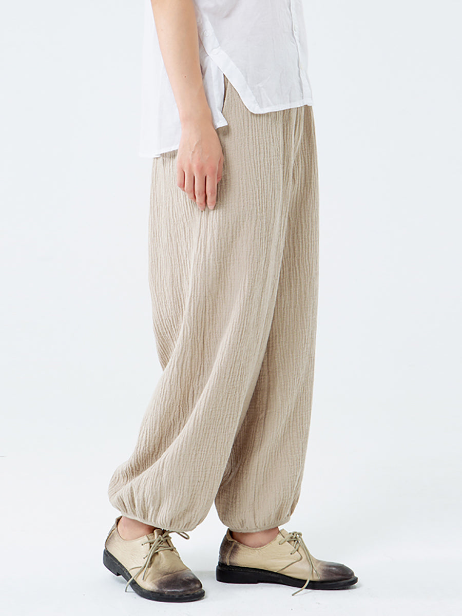 Große Größen: Hose aus Baumwollleinen mit Taschen