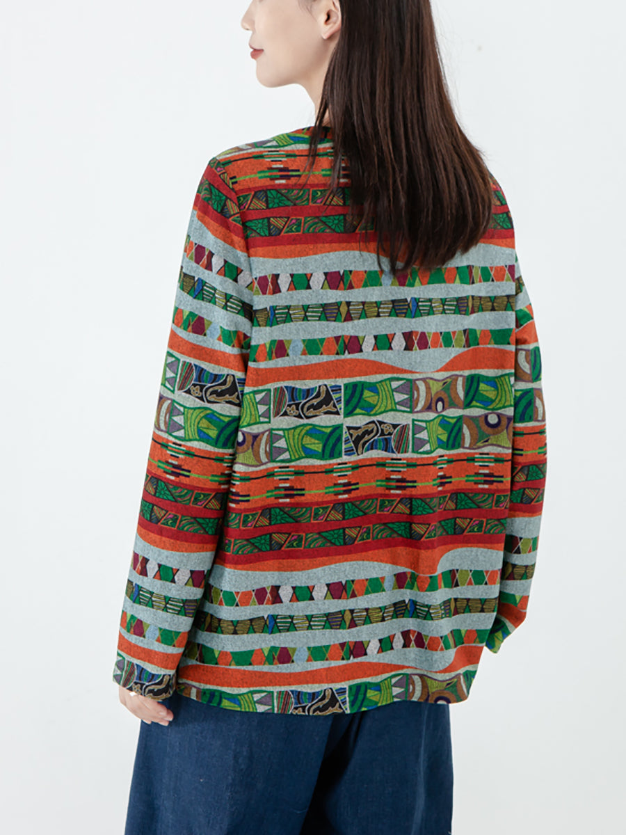 Übergröße – Langärmliges Sweatshirt mit geteiltem Saum und Knopfleiste für Damen