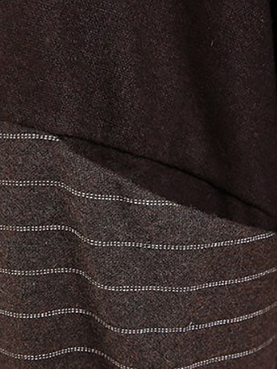 Robe d'automne ample décontractée en laine pour femmes de grande taille