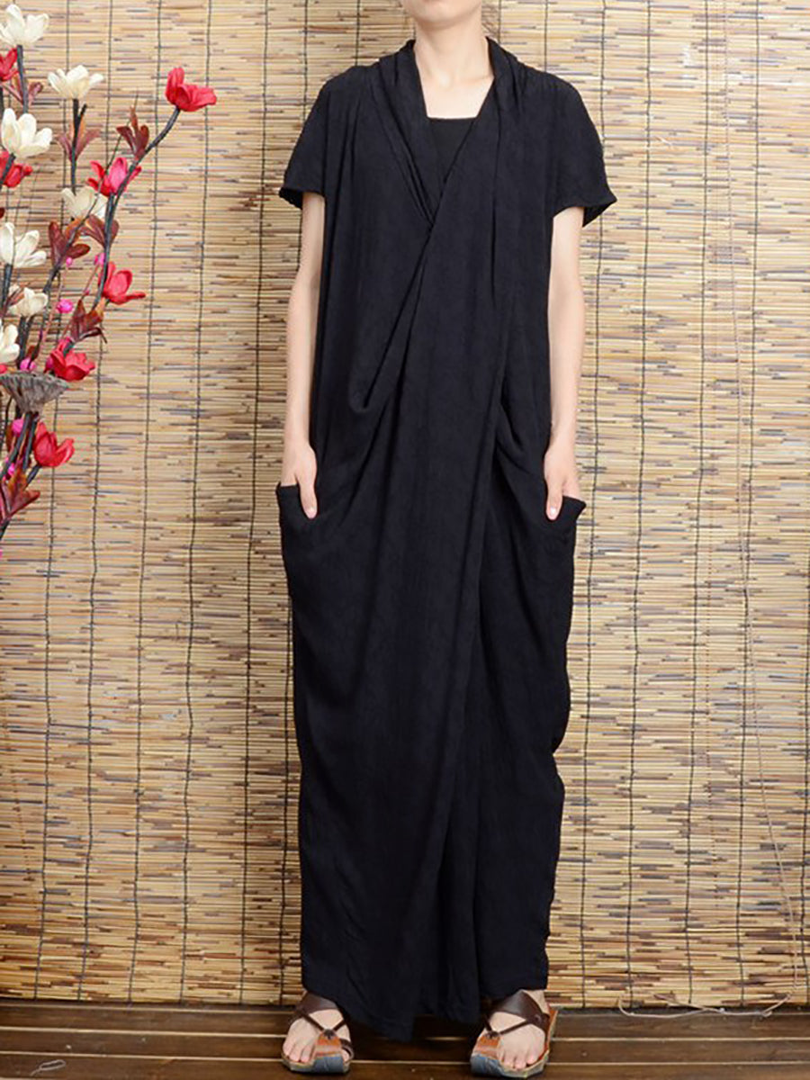 Sommerkleid aus Baumwollleinen für Damen in Übergröße