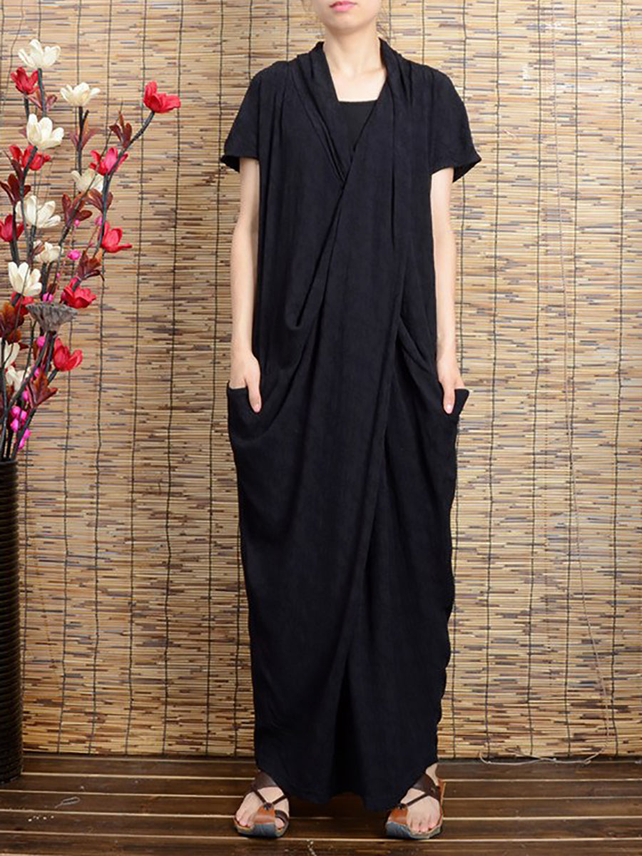 Sommerkleid aus Baumwollleinen für Damen in Übergröße