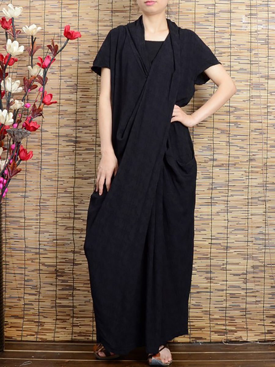 Sommerkleid aus Baumwollleinen für Damen in Übergröße
